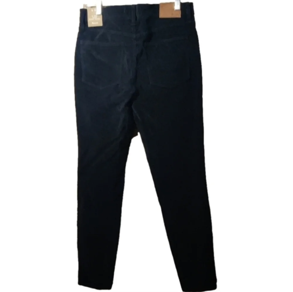 Madewell 9" Super Skinny Black Velvet Jeans NWT Size 29 - Picture 6 of 7